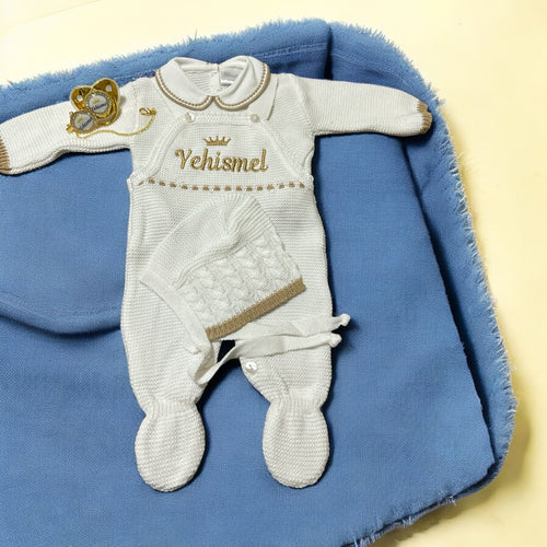 Mameluco Tejido con chupete personalizado